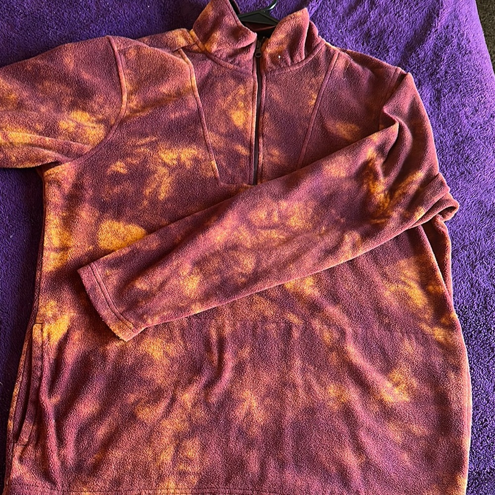Men's Orange Tie-Dye Sweater